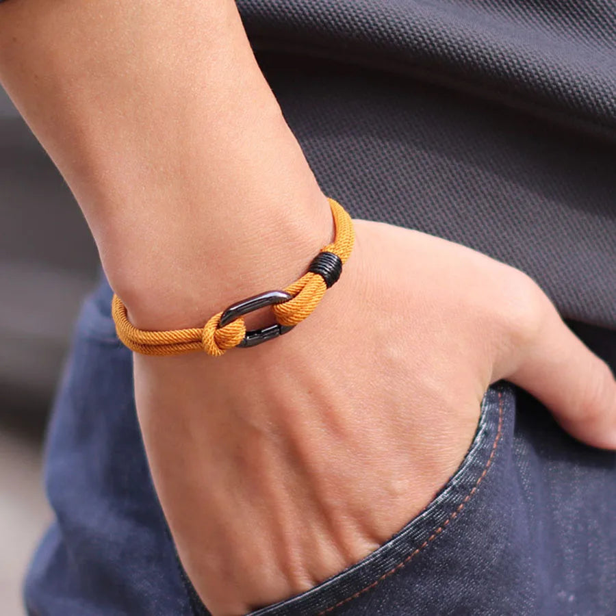 New Handmade Men Bracelet Thread 3mm Thin String Braslet Outdoor Sports Stylish Knot Braclet Homme Leisure Accessories Pulseria