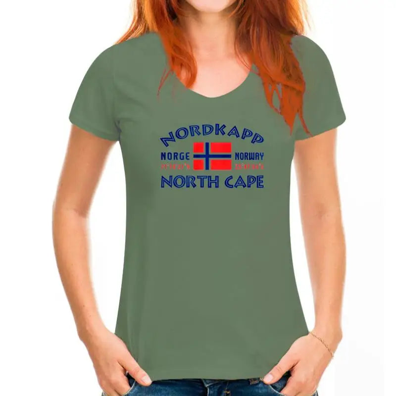 T-shirt imprimé en coton à manches courtes pour hommes NORDKAPP Norvège chemises vestes t-shirt pour femmes