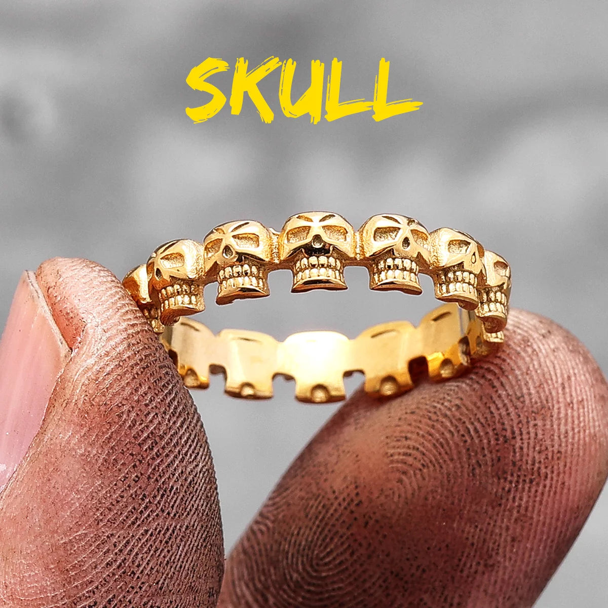 Skulls Ring 316L Stainless Steel Men Rings Domineering Devil Skull Hell Punk Rock Gothic for Biker Male Friend Jewelry Best Gift