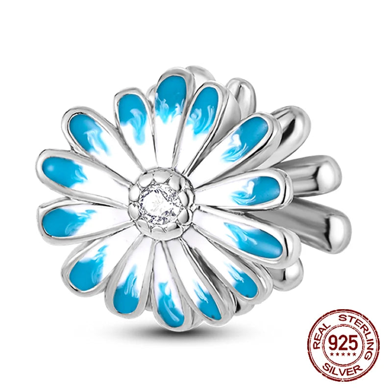 Hot Sale 100% 925 Sterling Silver Charm Flower Butterfly Bead Fit Original Pandora Charms Bangles Making For Women DIY Jewelry