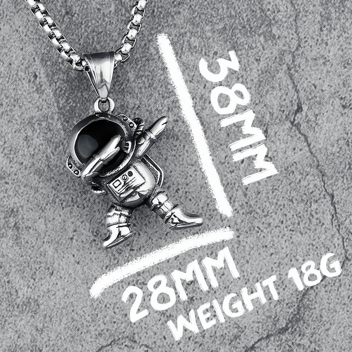 Dab Astronaut Necklaces Stainless Steel Men Swag Hip Hop Rap Pendant Chain Party for Friend Couples Jewelry Gift Dropshipping