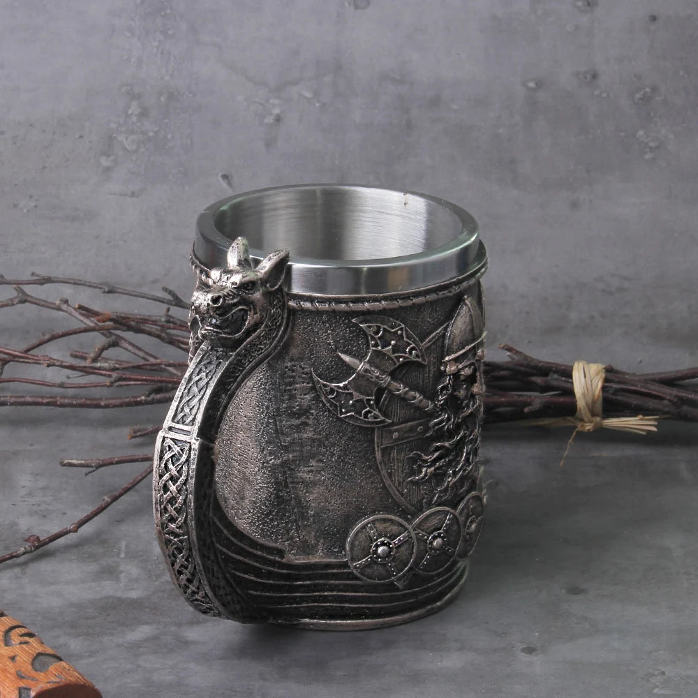 Vintage Viking Style Beer Mug
