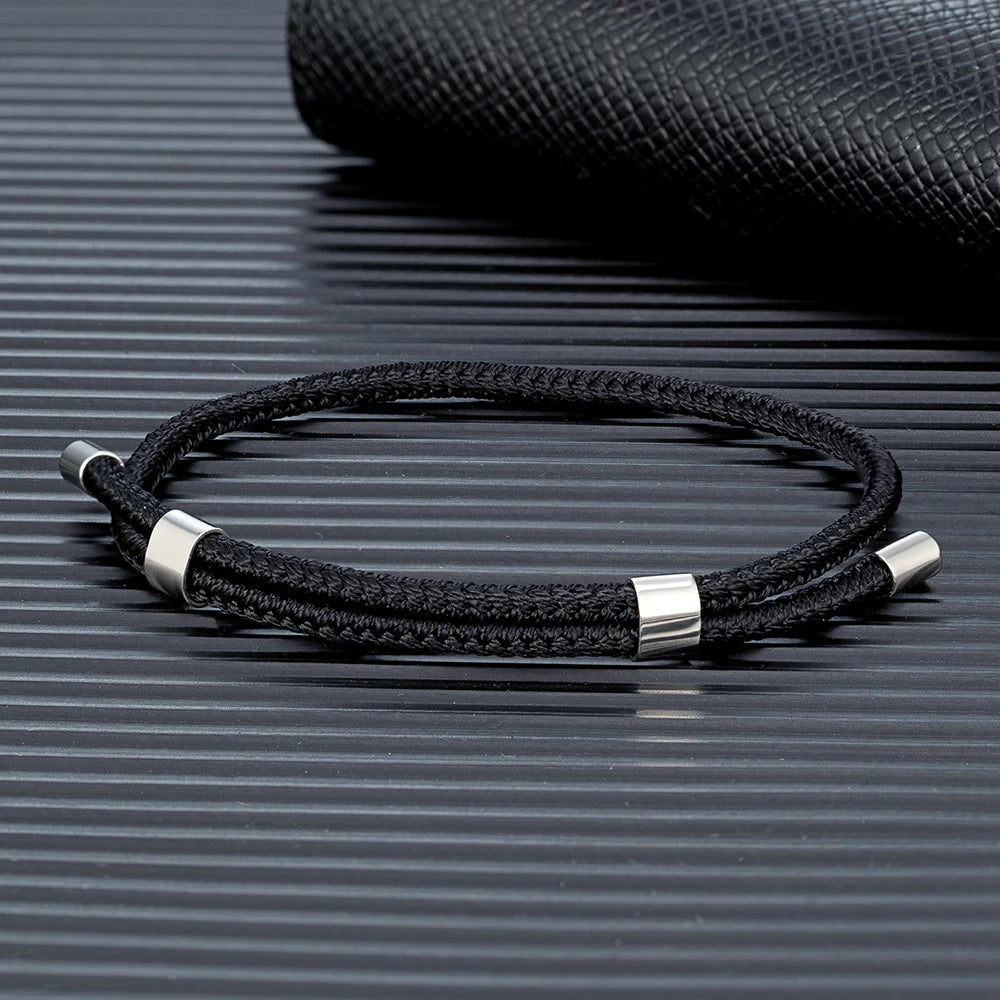 MKENDN Fashion Men Women Spain Flag Adjustable Nautical Rope Bracelet Stainless Steel Buckle Accessories 100% Waterproof Jewelry