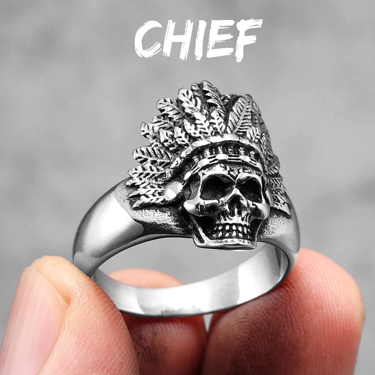 Skulls Ring 316L Stainless Steel Men Rings Domineering Devil Skull Hell Punk Rock Gothic for Biker Male Friend Jewelry Best Gift