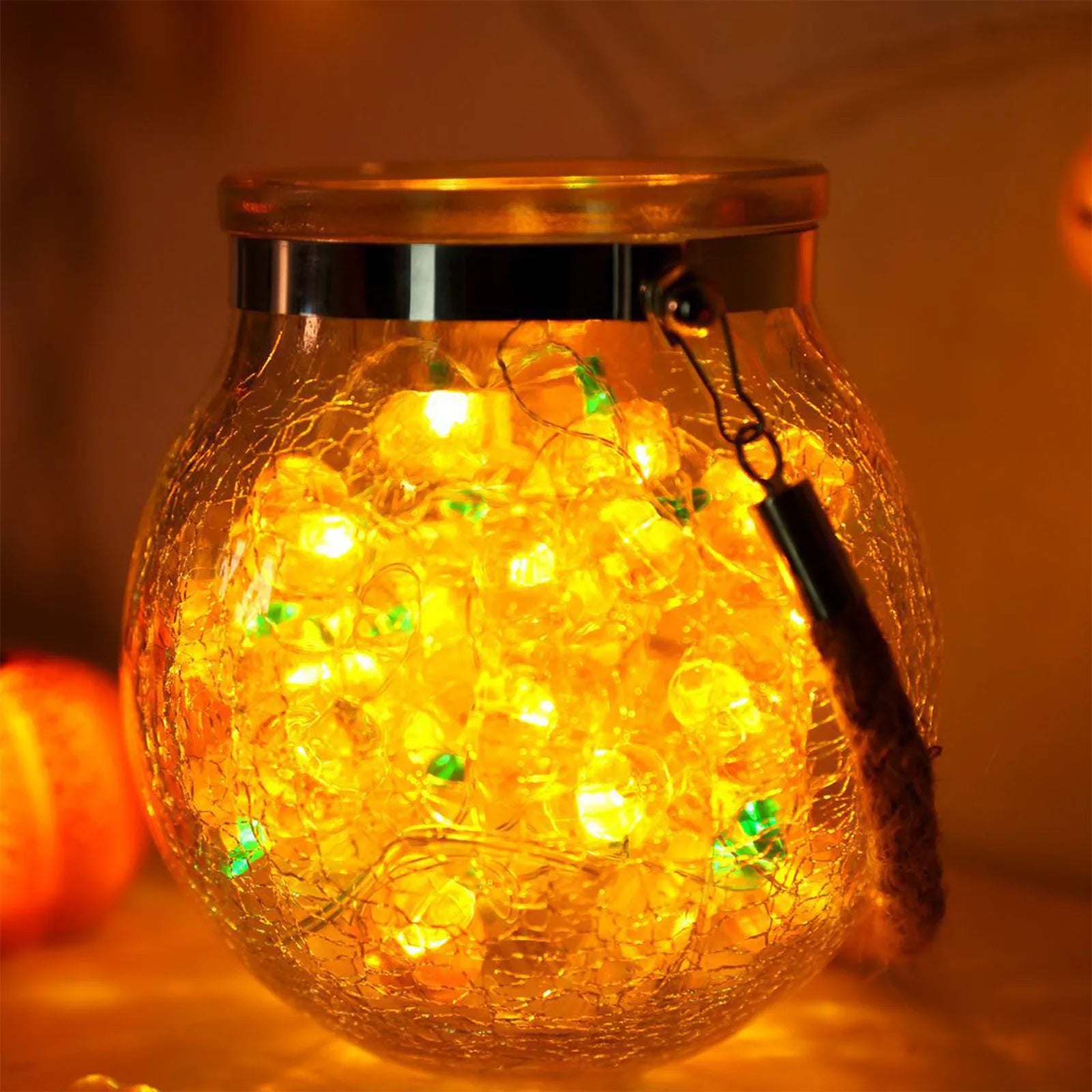 Pumpkin Horror Eyeballs LED String Lights Portable USB 20 40 Leds Halloween Party Decoration For Home bar Atmosphere Decor