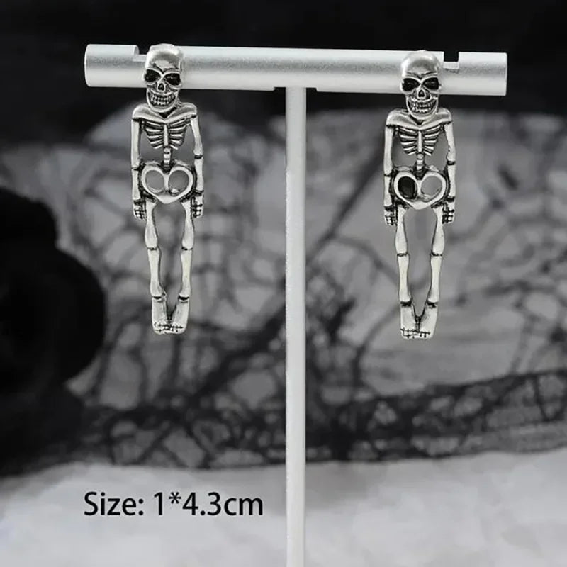 Halloween Skull & Skeleton Drop Earrings