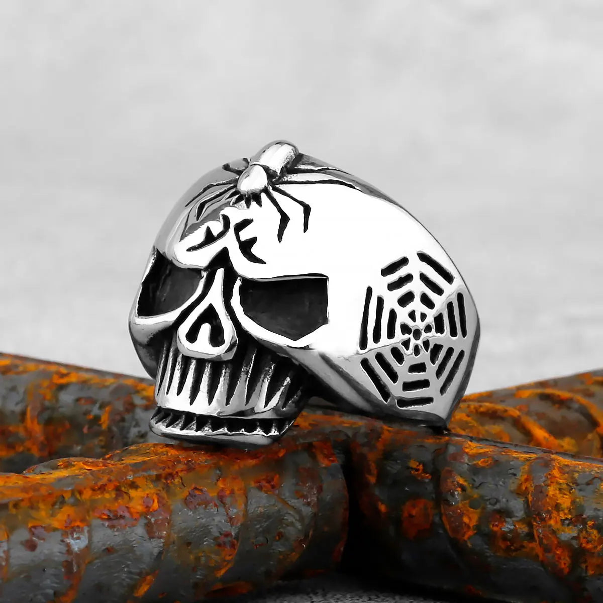 Gothic Punk Satanic Devil Skull/Animals Ring Vintage Steampunk Men's Stainless Steel Viking Ring Hiphop Motorcycle Biker Jewelry