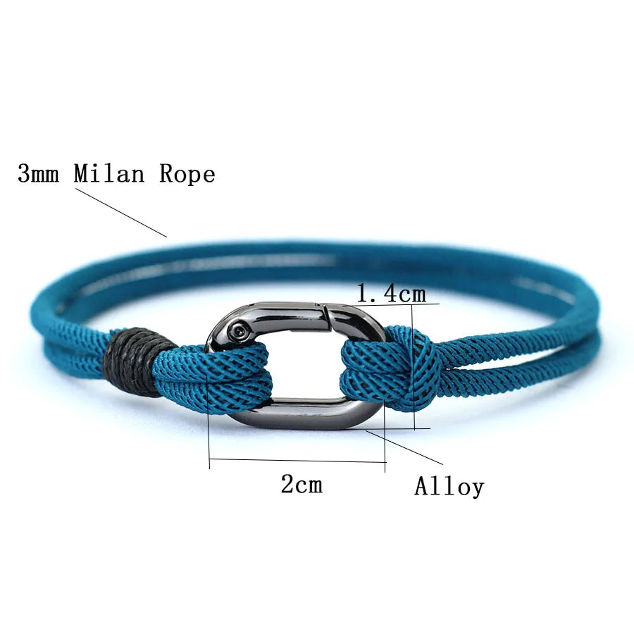 New Handmade Men Bracelet Thread 3mm Thin String Braslet Outdoor Sports Stylish Knot Braclet Homme Leisure Accessories Pulseria