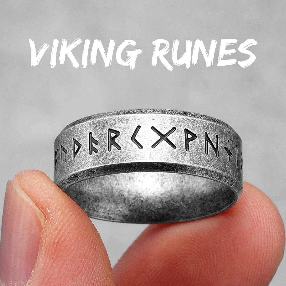 Anillos de acero inoxidable vintage con diseño de runas vikingas nórdicas y nudos celtas para hombre y mujer, joyería punk para motociclistas, regalo creativo al por mayor