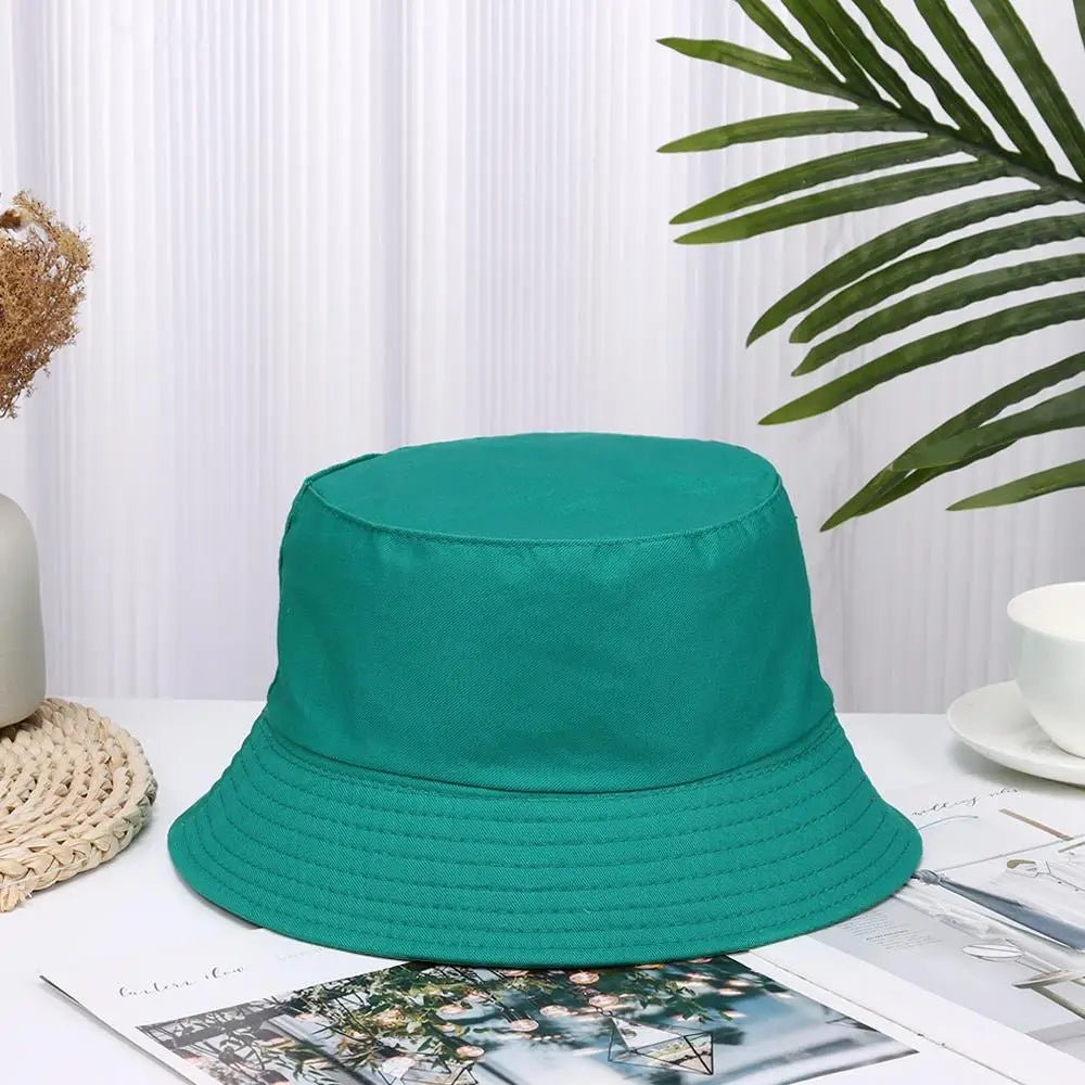 Chapeau de seau pliable d'été en coton unisexe pour femmes, chapeau de protection solaire d'extérieur, casquette de chasse de pêche de couleur pure, chapeau de bassin pour hommes, casquette de plage