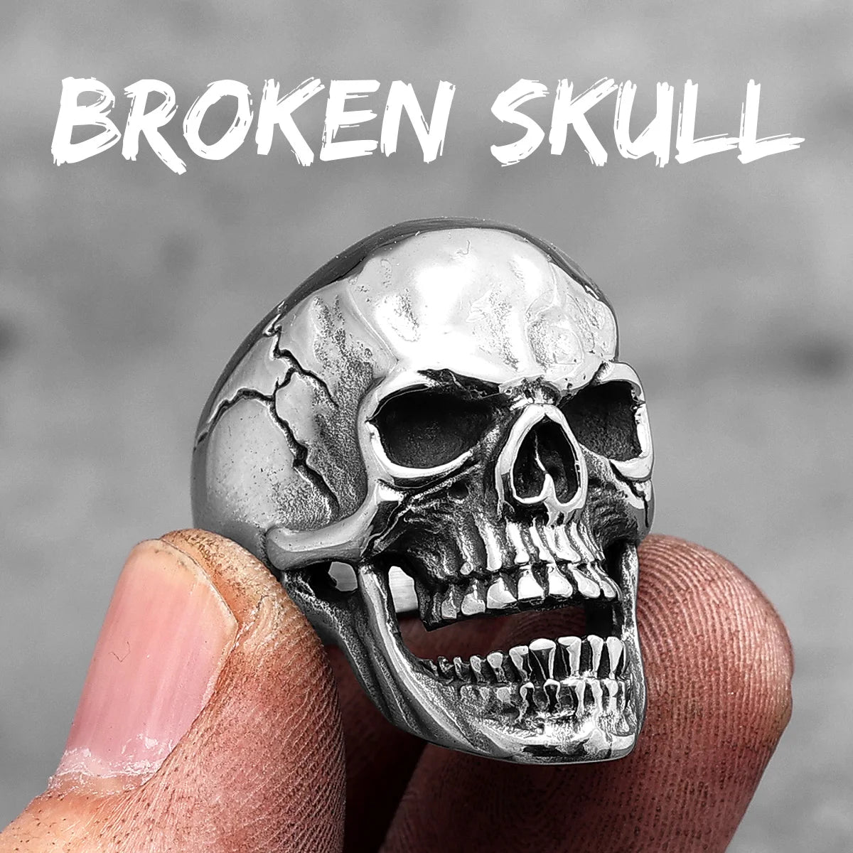 Vintage Punk Gothic All Skull Head Series Stainless Steel Womens Mens Rings Unique for Biker Jewelry Creativity Gift Wholesale