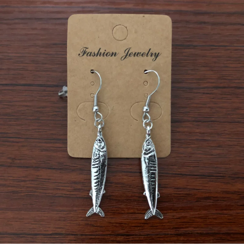 Sardine Fisch Ohrring Ozean Schmuck Boho Schmuck Pilchard Stud Mode heißer Ohr Anhänger Geschenk