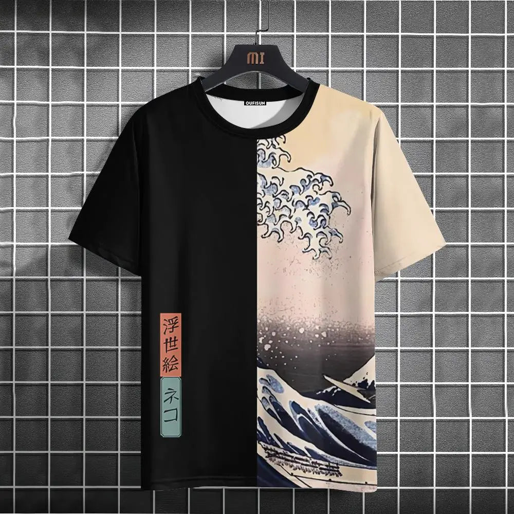 Unisex 2024 T Shirt Men Women Japanese Samurai Cat 3d Printed T Shirts For Casual Fashion Funny Shirt Top Tee Men Clothing