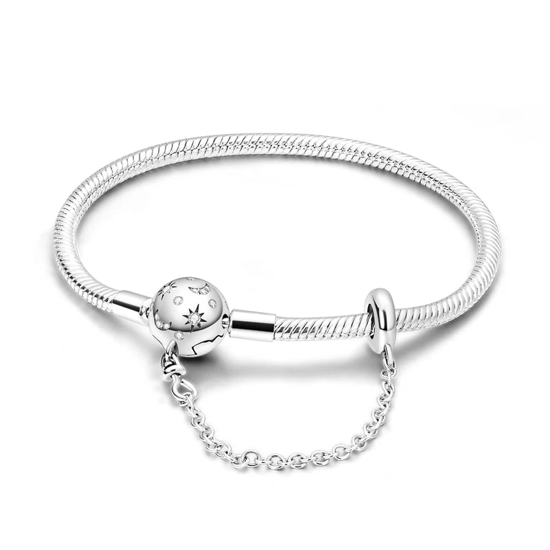 Pulsera original apta para pulseras con forma de corazón, mariposa, árbol de la vida familiar, abalorios de plata 925 DIY, pulseras de moda para mujer, joyería