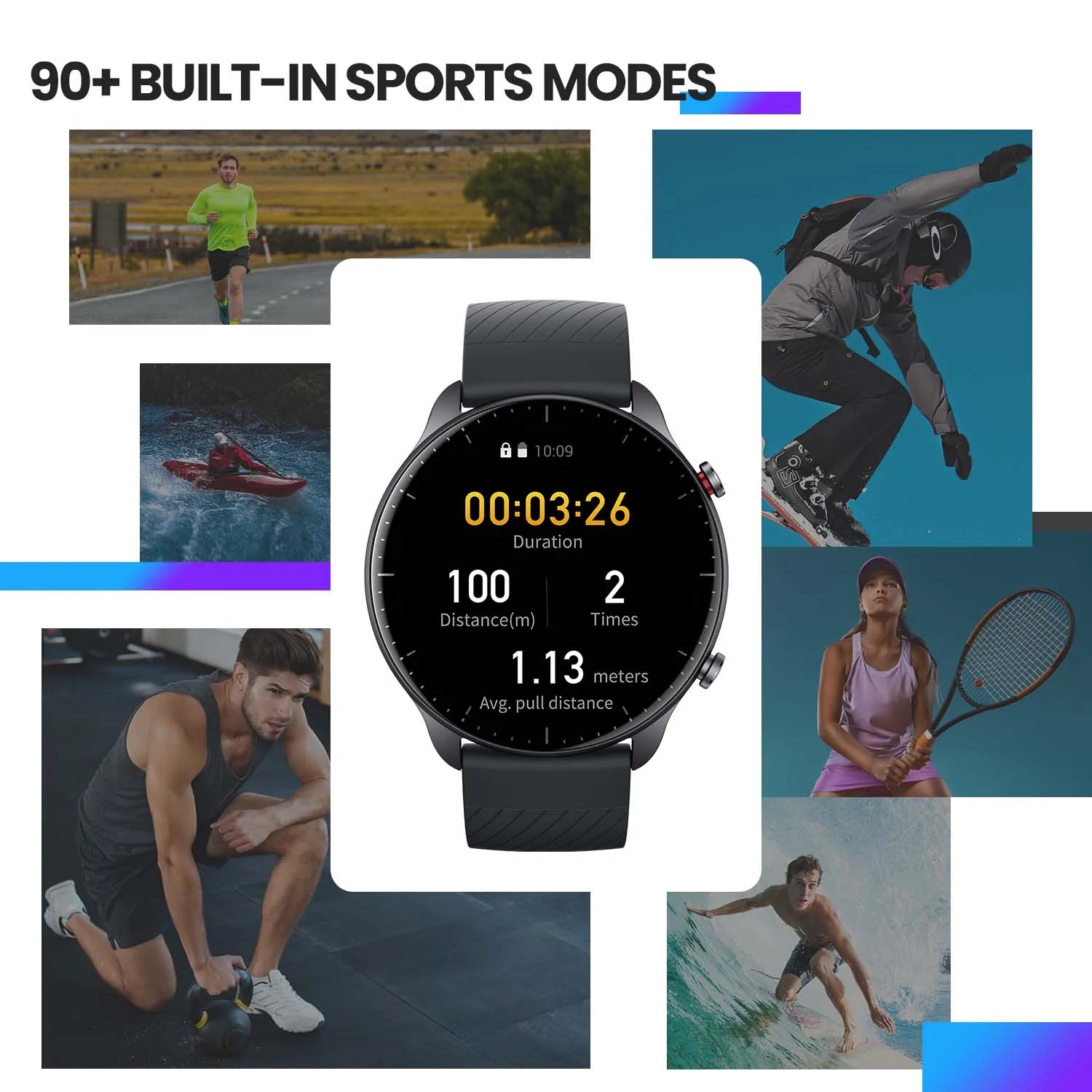 [New Version] Amazfit GTR 2 Smartwatch 46mm Alexa Built-in Curved Bezel-less Design Ultra-long Battery Life Smart Watch