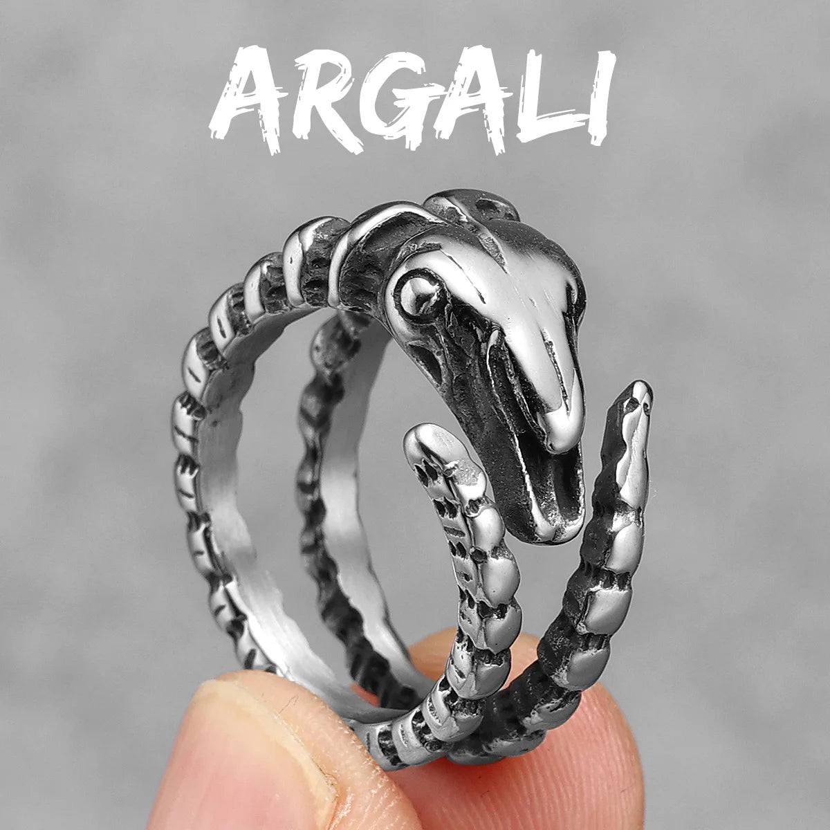 Ouroboros Ring 316L Stainless Steel Men Rings Snake Punk Rock for Male Rider Jewelry Halloween Creativity Xmas Gift Wholesale