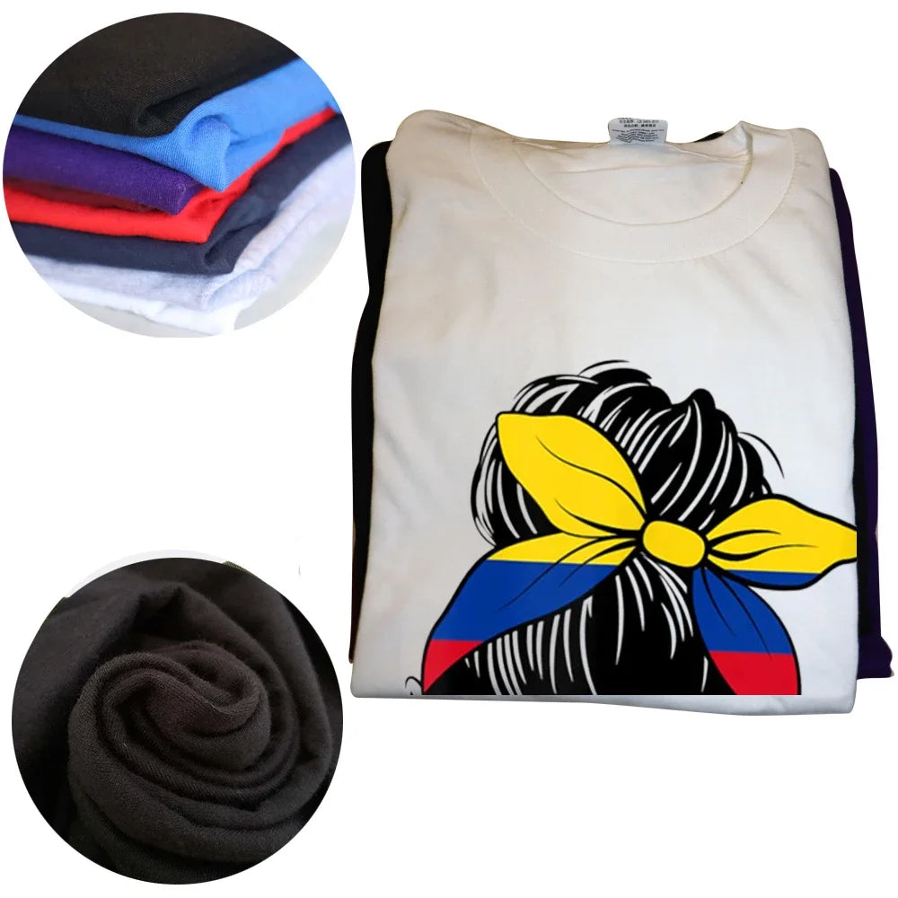 Camisetas colombianas divertidas para chicas colombianas, camisetas de algodón con gráficos, ropa de calle de manga corta, regalos de cumpleaños, camisetas para hombres