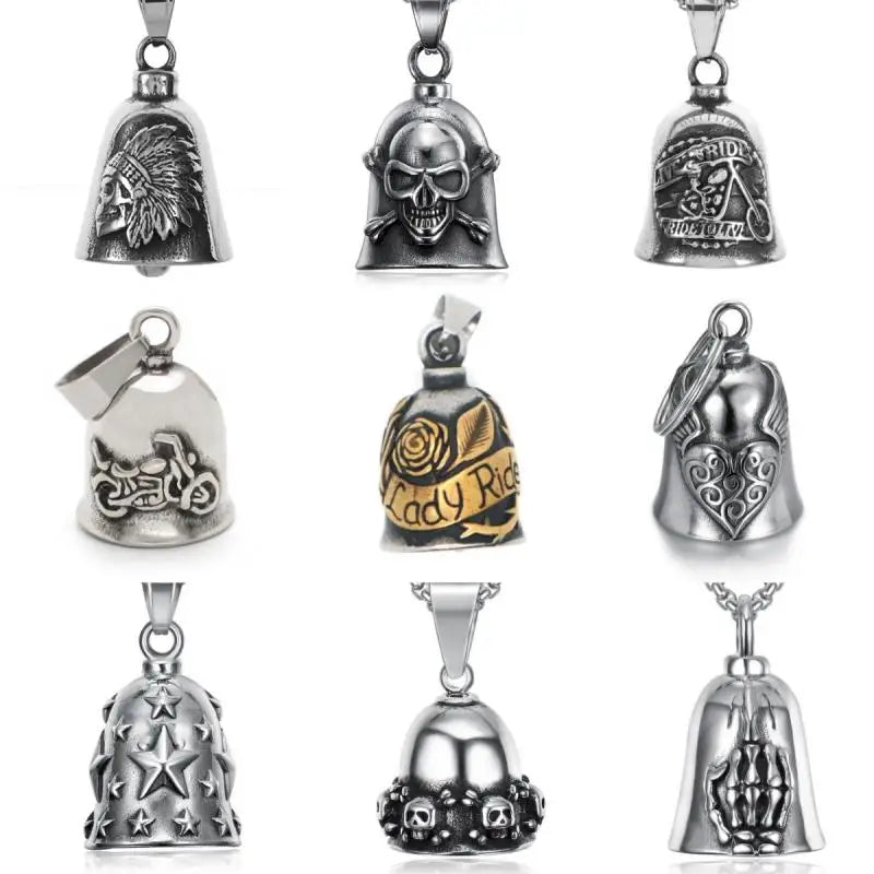 Porte-clés pendentif cloche ailes d'ange punk rétro personnalité motard porte-clés charme pour petit ami cadeaux d'anniversaire