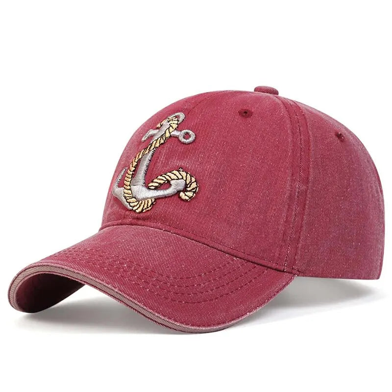 Pirate Hook Embroidery Wash Baseball Caps Spring and Autumn Outdoor Adjustable Casual Hats Sunscreen Hat