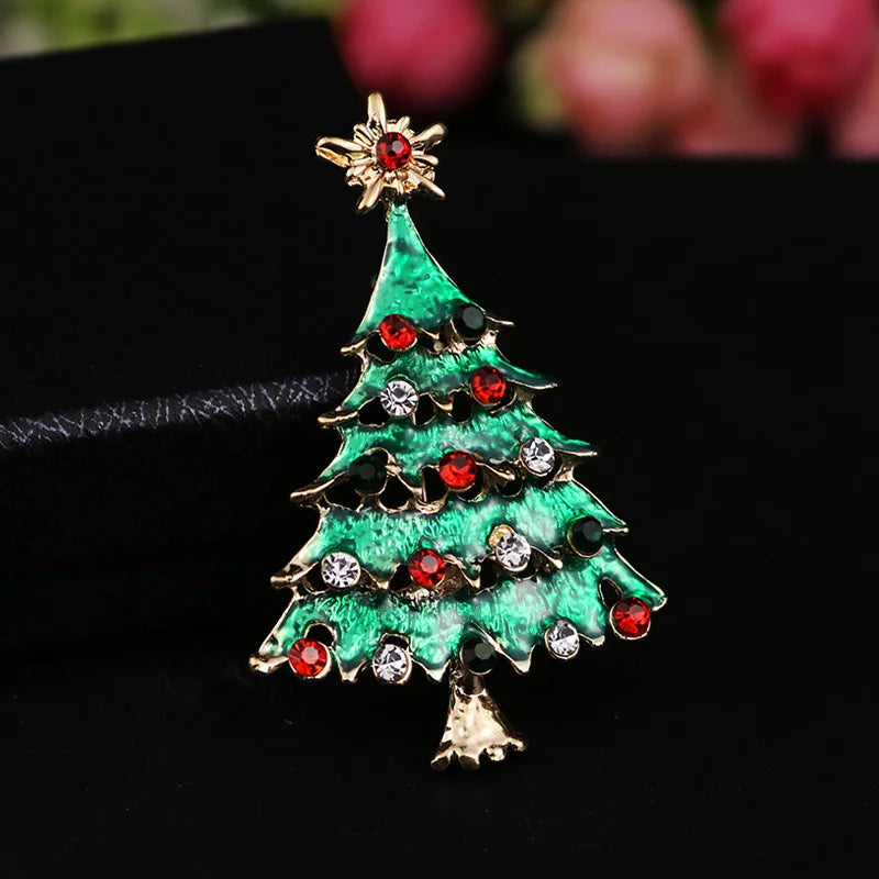 Luxury Exquisite Christmas Brooch Pin Snowman Santa Claus Boot Garland Fashion Jewelry Gift Christmas Decoration Brooches