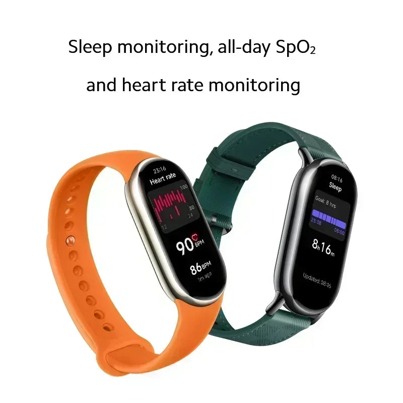 [World Premiere] Global Version Xiaomi Mi Band 8 Blood Oxygen Fitness Traker Waterproof 1.62 AMOLED Screen Smart Band