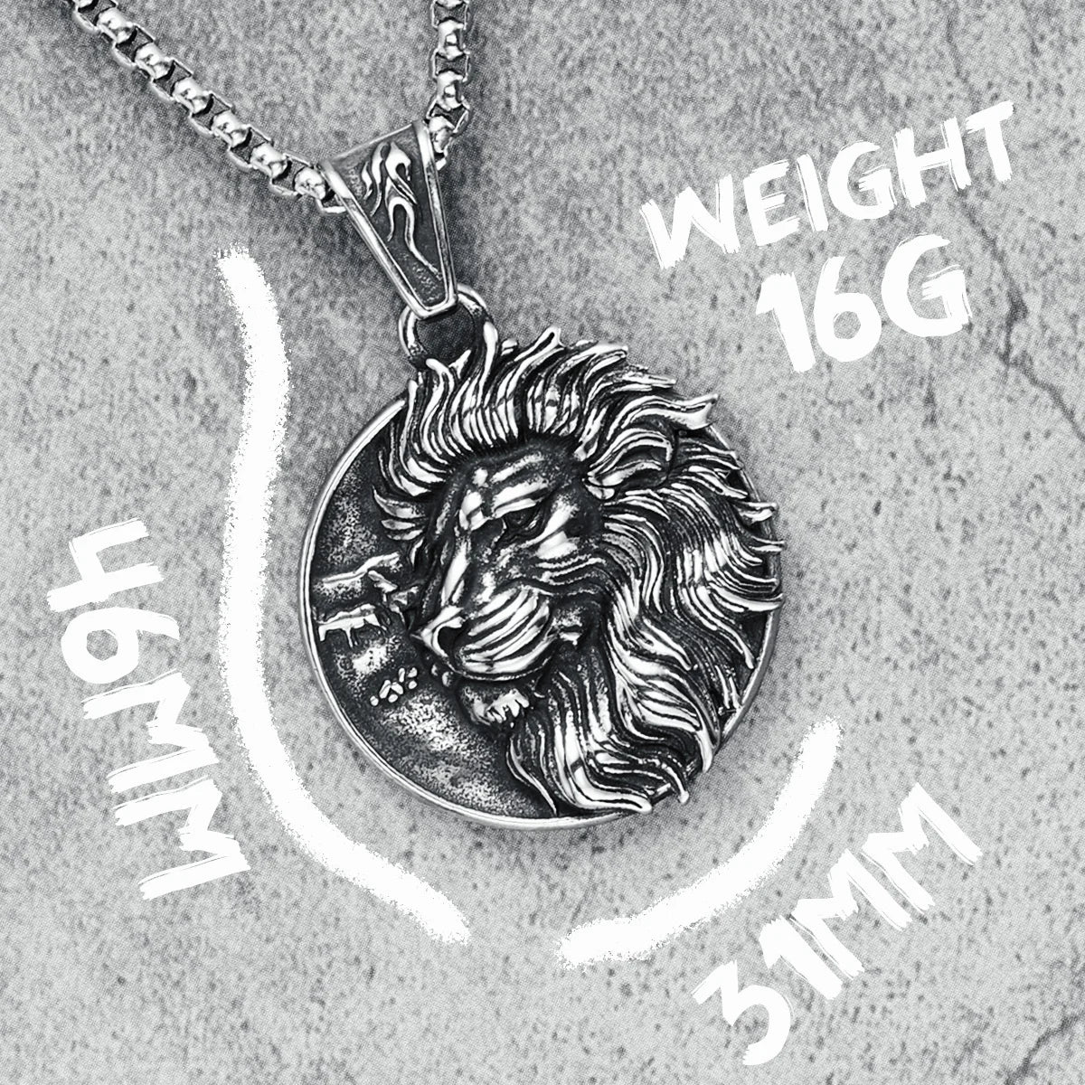 Majestic Lion Necklaces 316L Stainless Steel Wolf Clan Men Pendants Wild Chains Rock Punk for Boyfriend Male Jewelry Best Gift