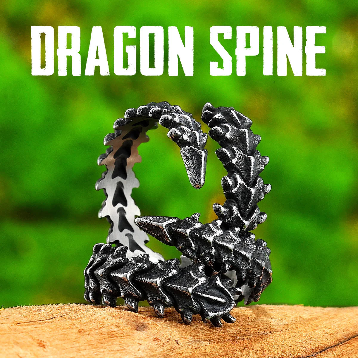 Wirbelsäulenring 316L Edelstahl Männer Ringe Dragon Back Punk Rock für männliche Reiter Retro Schmuck Zubehör Beste Geschenk Dropshipping