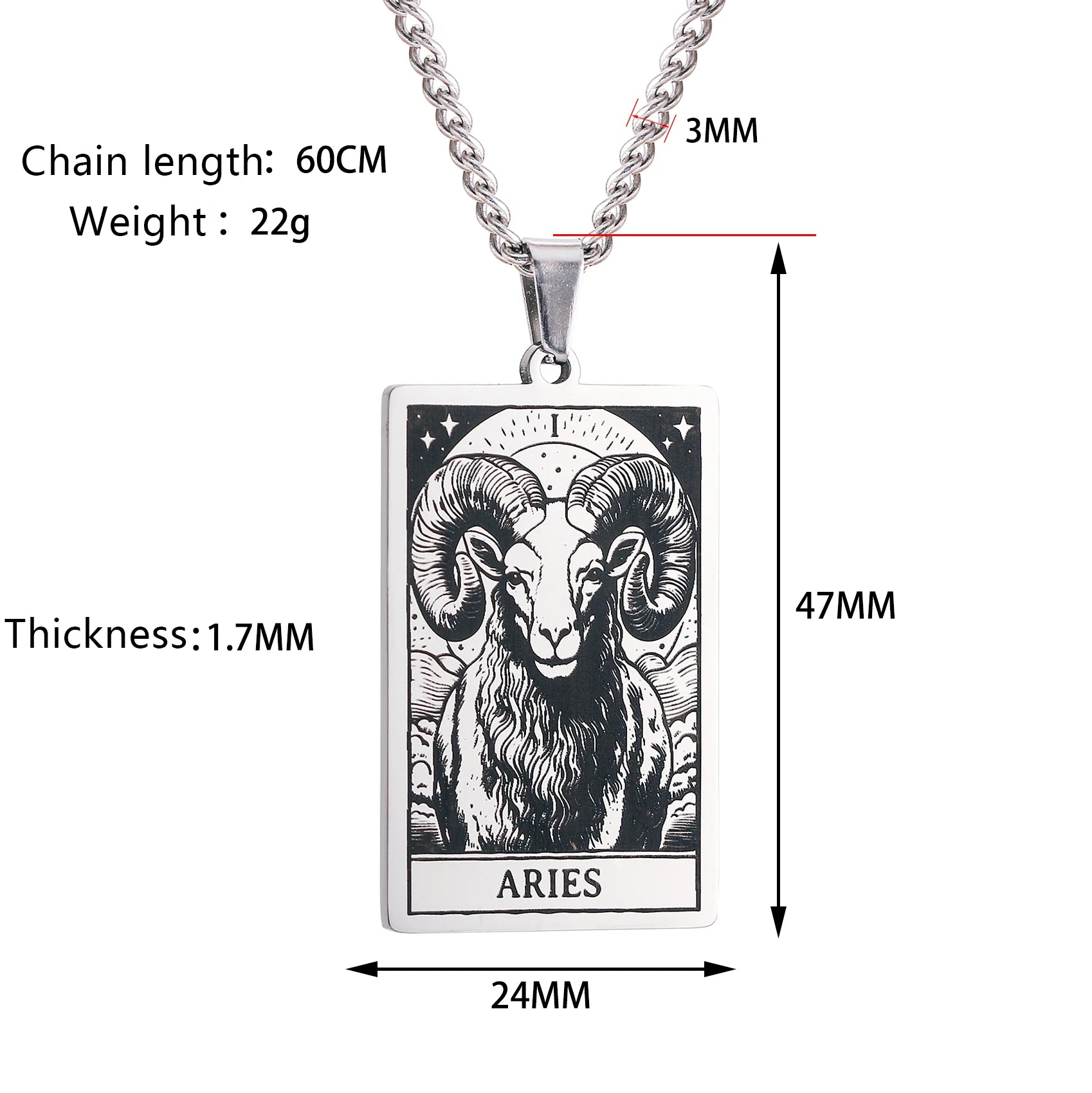 18k Gold Color Plated Zodiac Sign Necklace Stainless Steel Aries/Taurus/Leo/Libra Constellation Pendant Amulet Necklace Jewelry