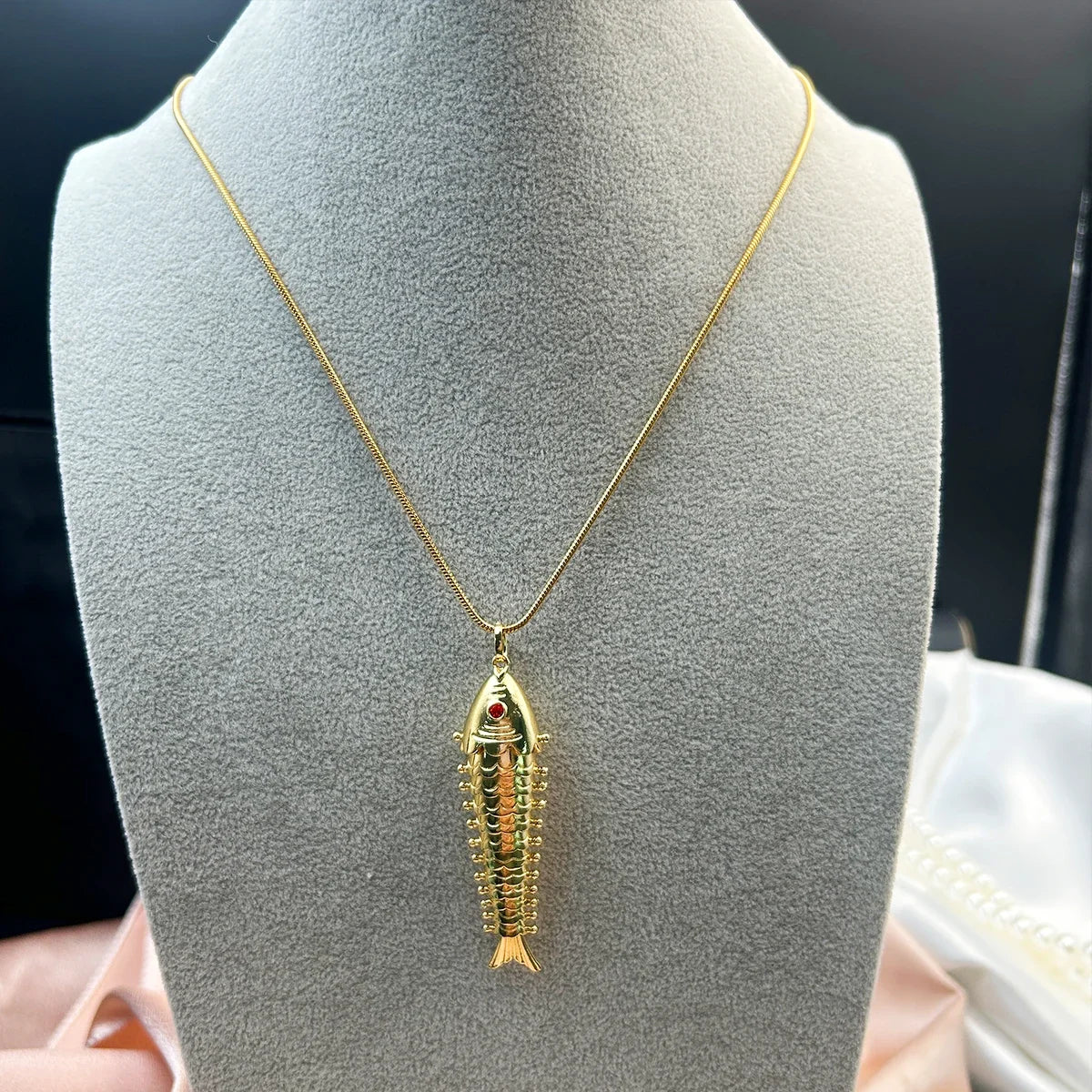 Golden Fish Necklace