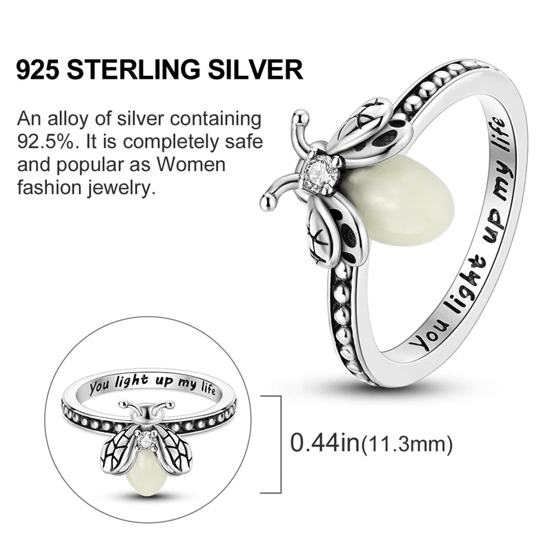 New 925 Sterling Silver Rings Simple Sparkling Stackable Original Rings For Women Anniversary Engagement Love Jewelry Gift