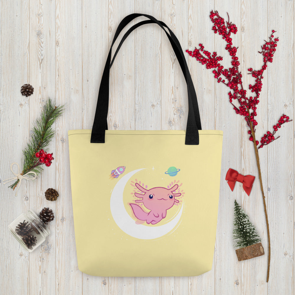 Axolotl Tote bag, I axolotl questions Tote bag, Cute Axolotl Tote bag, Axolotl Tote, Mexican Salamander, Axolotl Gifts, Axolotl Women Gifts - Madeinsea©