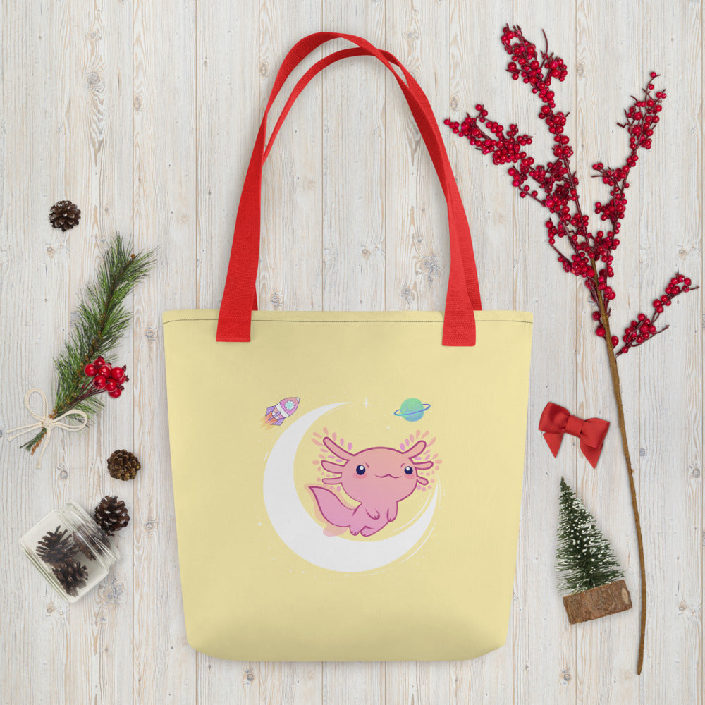 Axolotl Tote bag, I axolotl questions Tote bag, Cute Axolotl Tote bag, Axolotl Tote, Mexican Salamander, Axolotl Gifts, Axolotl Women Gifts - Madeinsea©