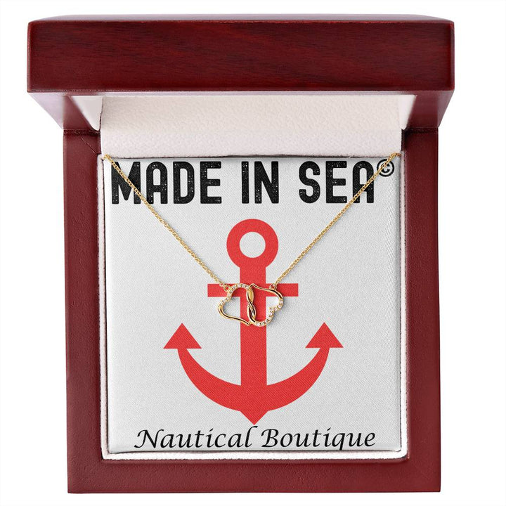 Personalizable MadeInSea Everlasting Love Heart Pendant Necklace - Madeinsea©