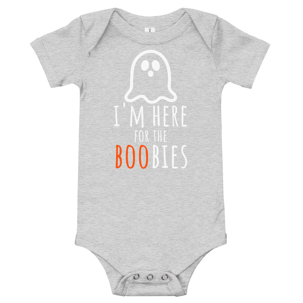 I&#39;m Here For the Boobies,I&#39;m Here For the Boobies Funny Baby Halloween One Piece ,1st Halloween One Piece, Funny Baby Halloween Tee - Madeinsea©