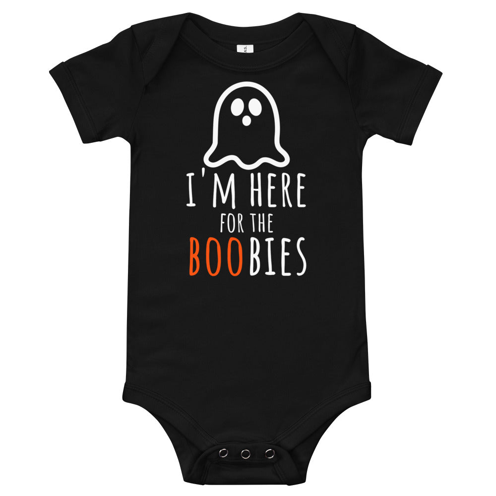 I&#39;m Here For the Boobies,I&#39;m Here For the Boobies Funny Baby Halloween One Piece ,1st Halloween One Piece, Funny Baby Halloween Tee - Madeinsea©