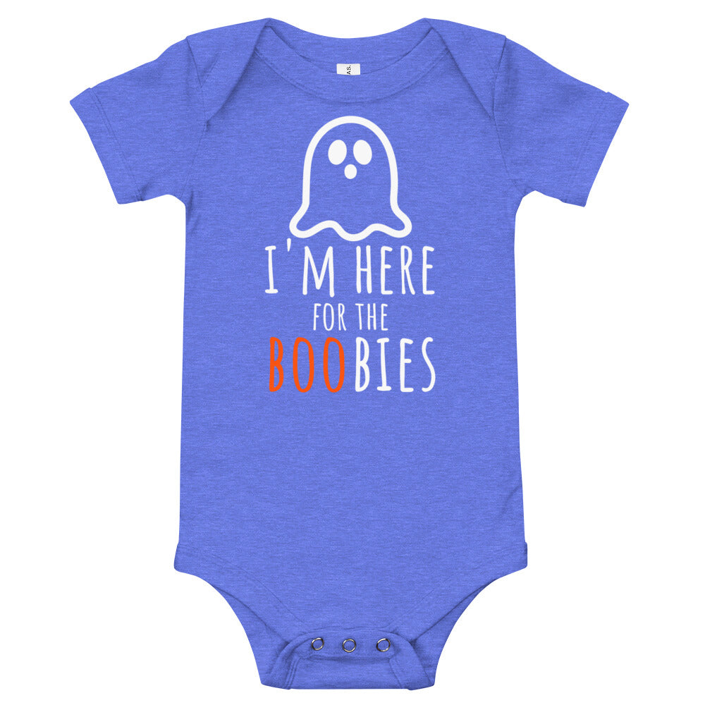 I&#39;m Here For the Boobies,I&#39;m Here For the Boobies Funny Baby Halloween One Piece ,1st Halloween One Piece, Funny Baby Halloween Tee - Madeinsea©