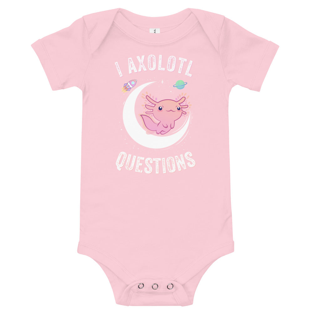 I axolotl questions Baby short sleeve one piece, Axolotl Baby One Piece - Madeinsea©