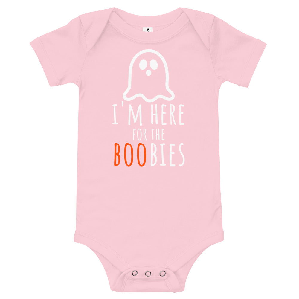 I&#39;m Here For the Boobies,I&#39;m Here For the Boobies Funny Baby Halloween One Piece ,1st Halloween One Piece, Funny Baby Halloween Tee - Madeinsea©