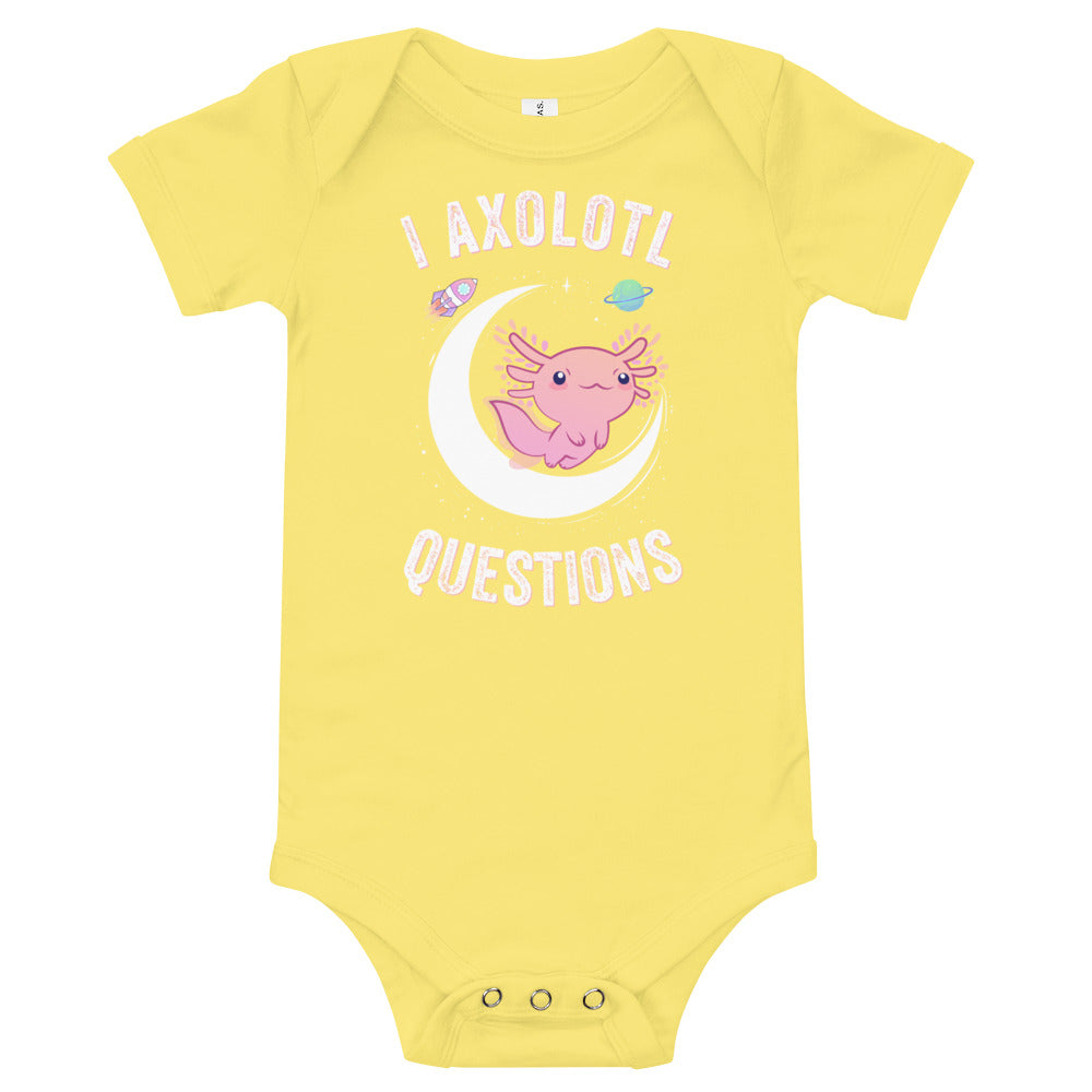 I axolotl questions Baby short sleeve one piece, Axolotl Baby One Piece - Madeinsea©