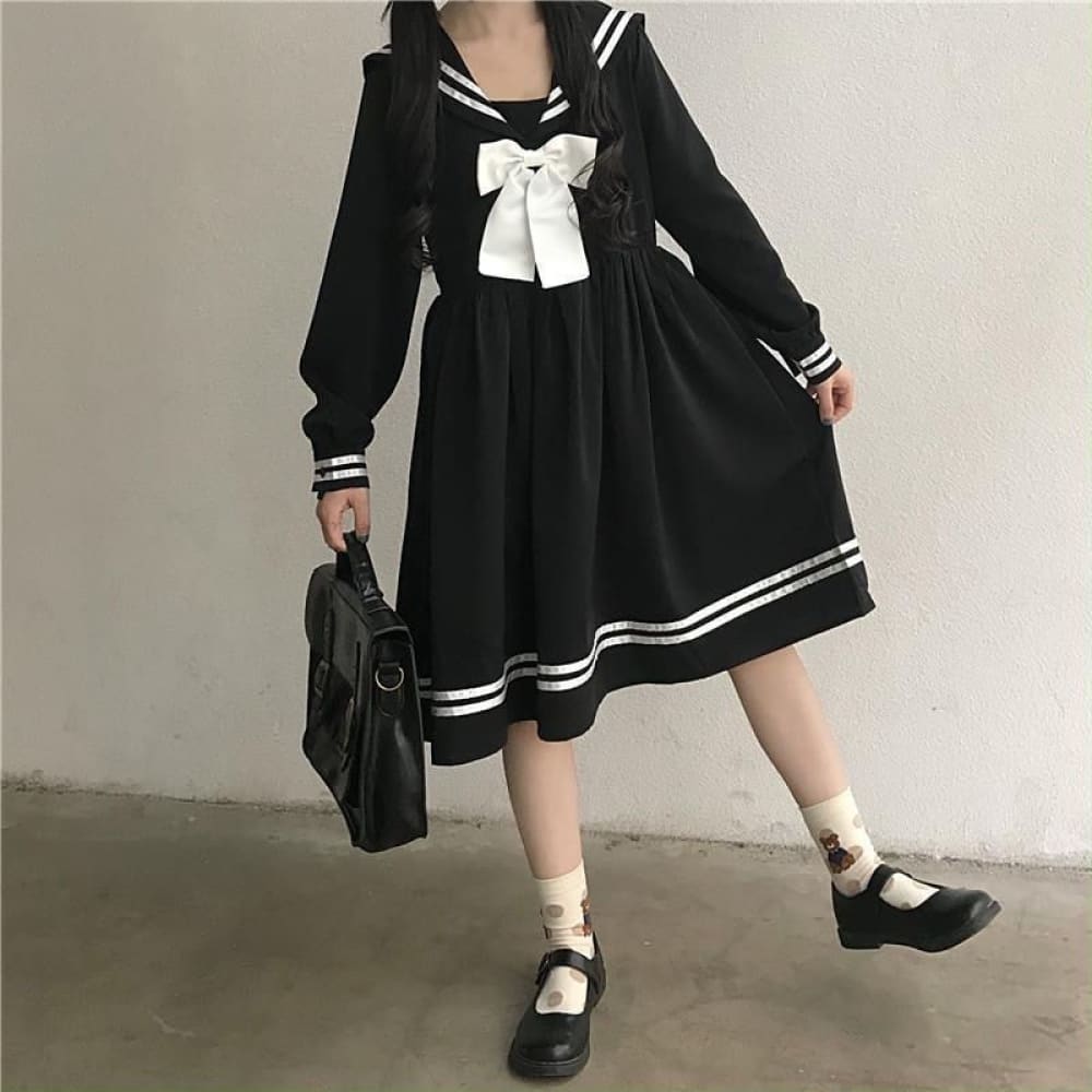 Black And White Nautical Dress