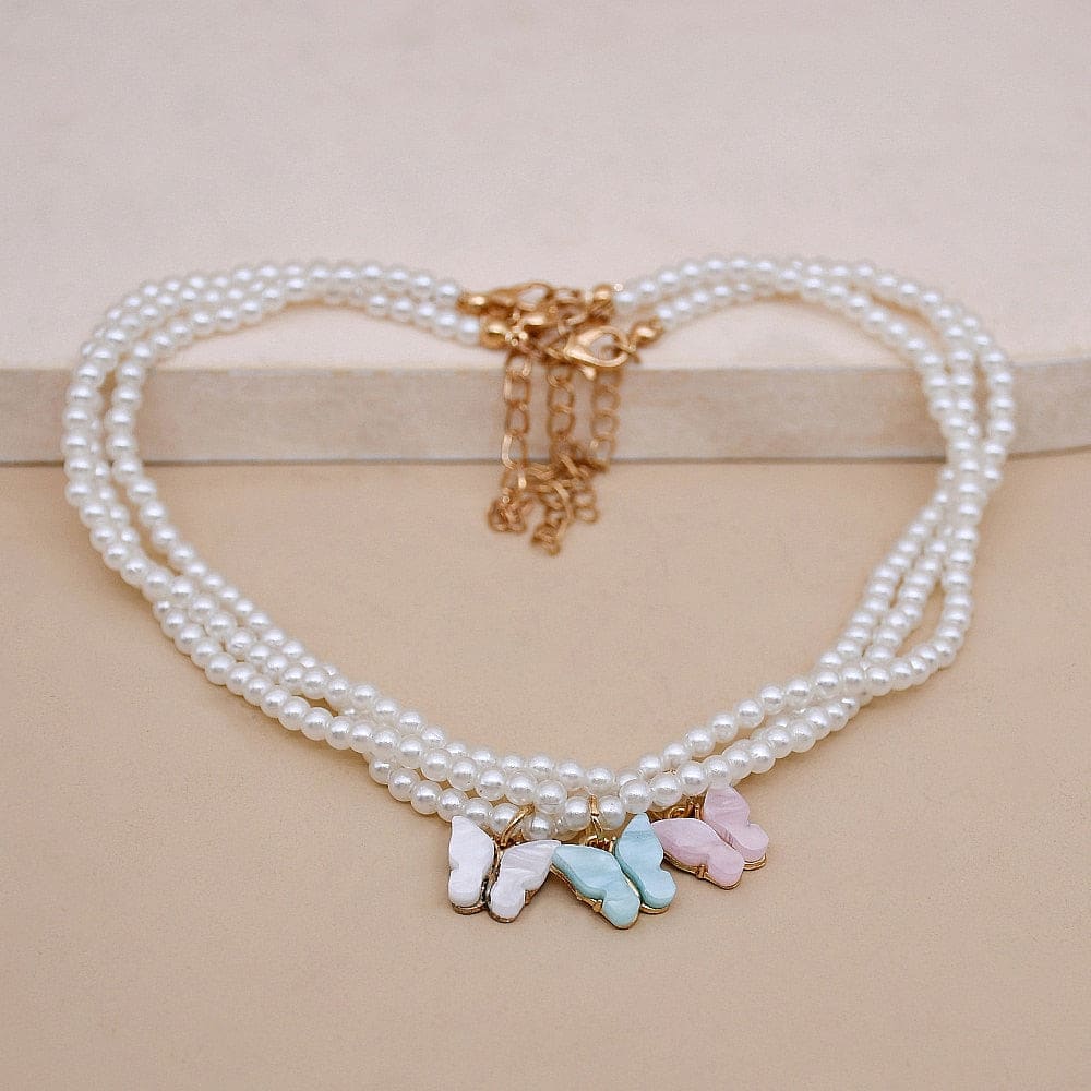 Butterfly Pearl Beach Necklace