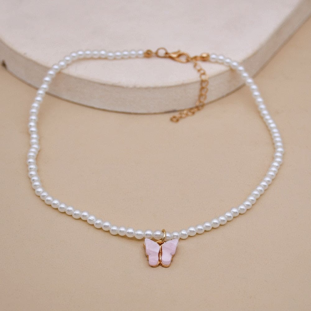 Butterfly Pearl Beach Necklace