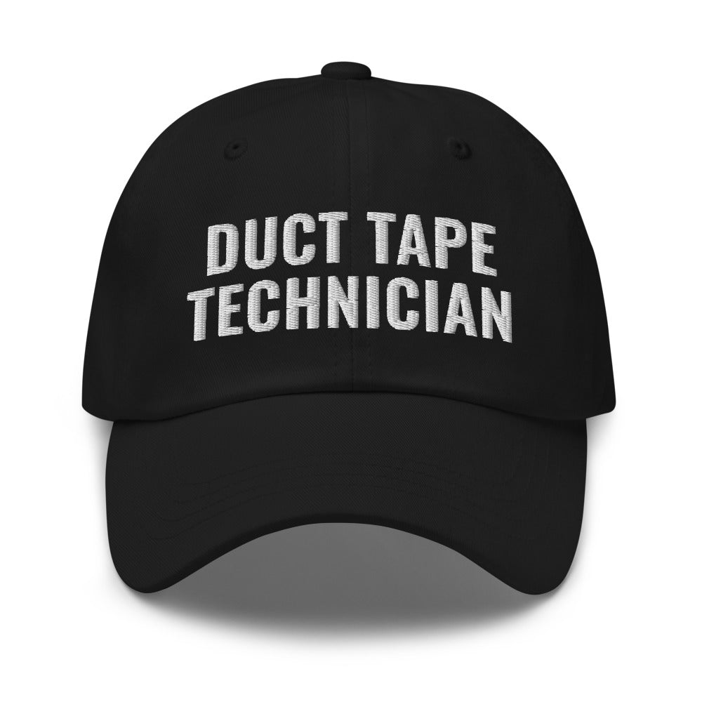 Duct Tape Technician | Funny Mechanic Contractor Fixit Handyman Dad Grandpa Baseball Joke Hat Dad Hat - Madeinsea©