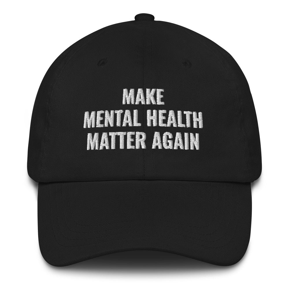 Mental Health Matters, Motivationsmütze, Mental Health-Mütze, Bewusstsein für psychische Gesundheit, Motivationscamp, bestickte verstellbare Papamütze