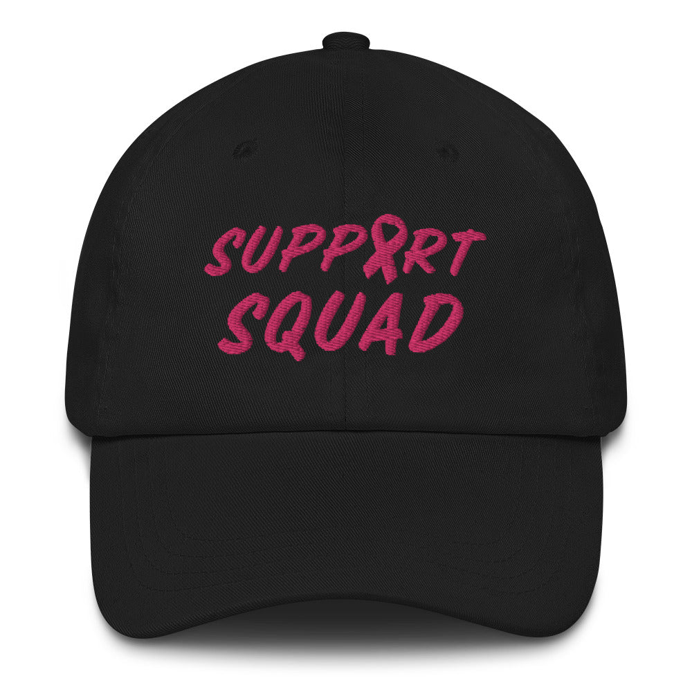Breast Cancer Support Squad Hat, Pink ribbon hat, Support squad cap, Breast cancer awareness hat, Pink Ribbon Breast Cancer Awareness Cap