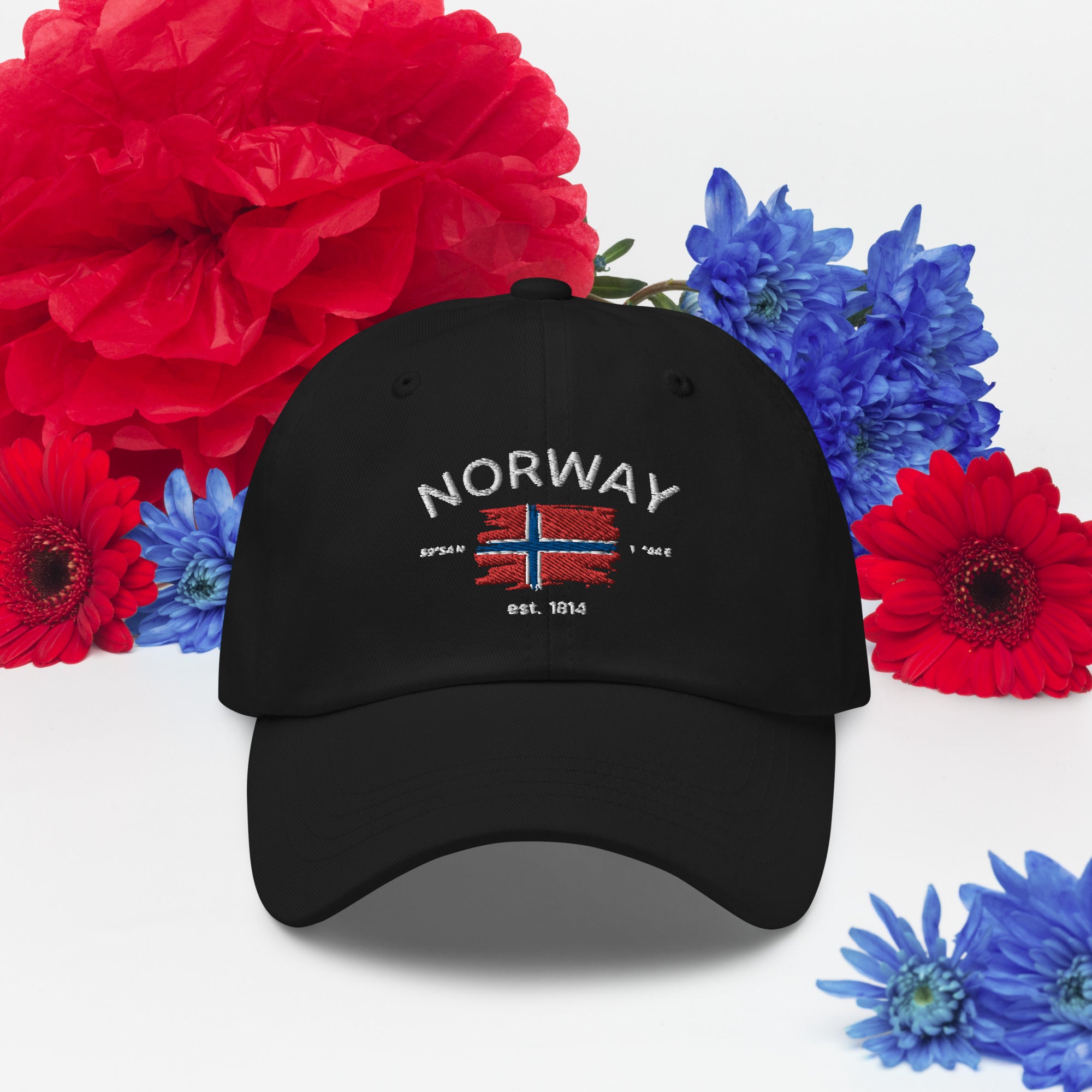 Sombrero de bandera de Noruega, sombrero de papá noruego, sombrero de Norge, gorra de Oslo Noruega, regalos de Oslo, sombreros de viaje familiares de Noruega, amante de Noruega, sombrero de bandera de Noruega