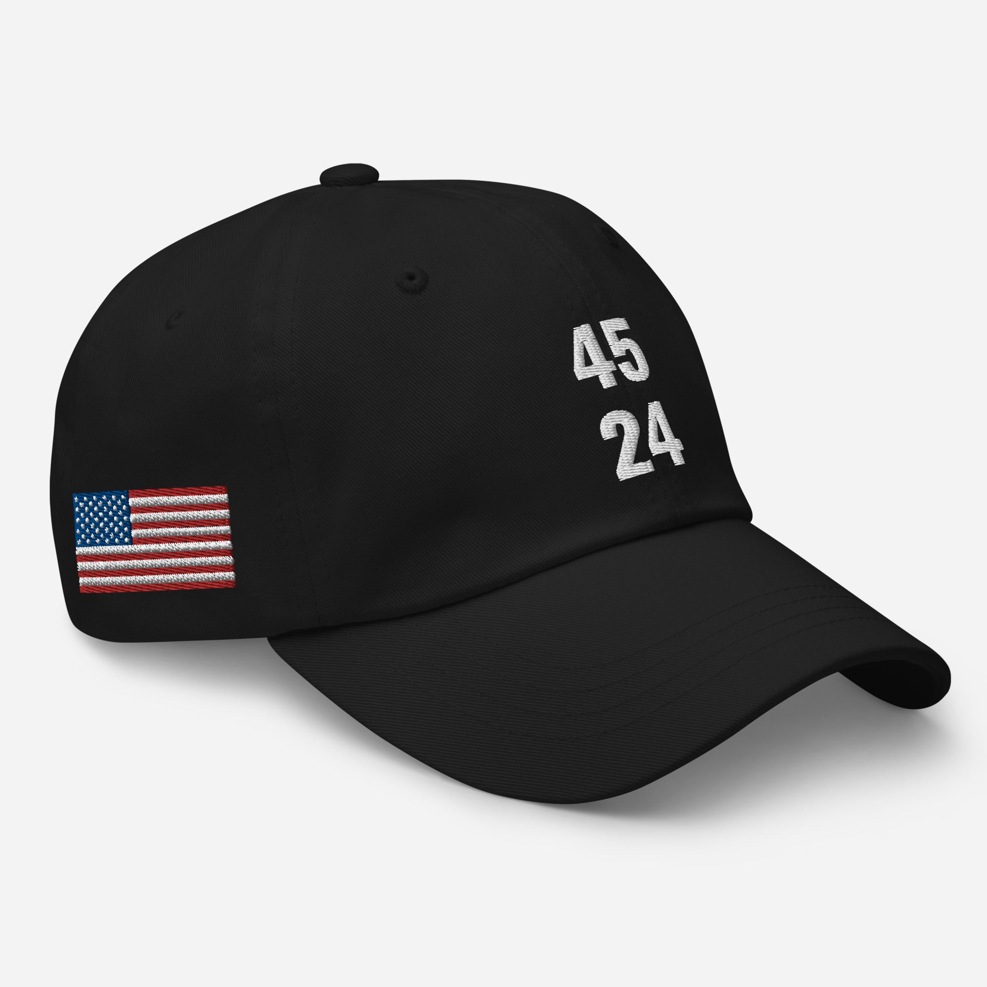 45 24 Trump 2024 Dad Hat, 45 MAGA hat, 45 trump cap, 45 dad cap, 45 red Donald Trump cap, Republican hats, American flag hat