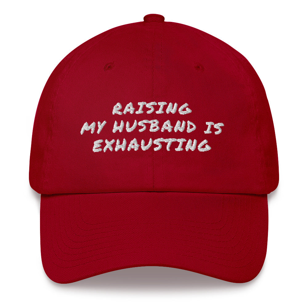 Raising My Husband Is Exhausting, Women&#39;s Funny Hat Raising My Husband, Sarcastic Wife Hat, Funny Anniversary gift, Hat for wife, Wife Cap - Madeinsea©