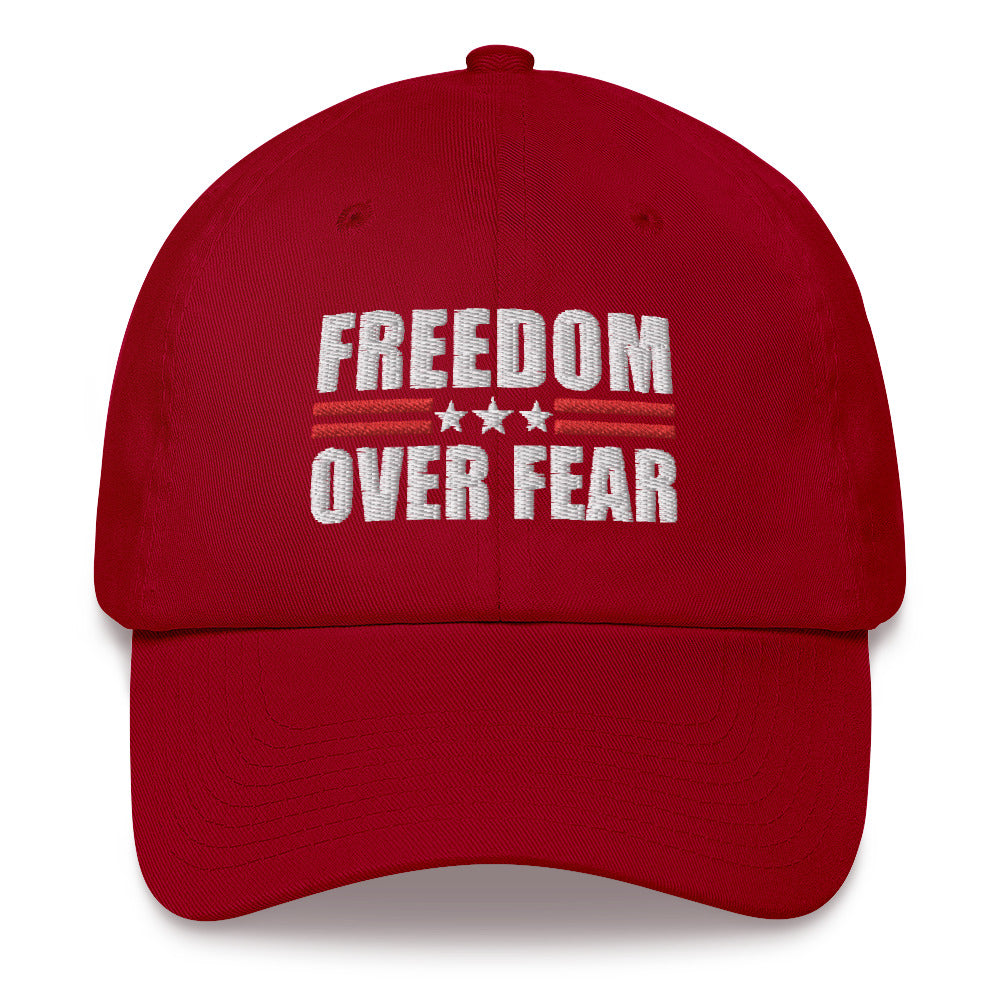 Freedom Over Fear Hat, Patriotic Hat, Conservative Cap, Unvaccinated Hat, Fight for Freedom, Republican Dad Hat, Medical Freedom - Madeinsea©