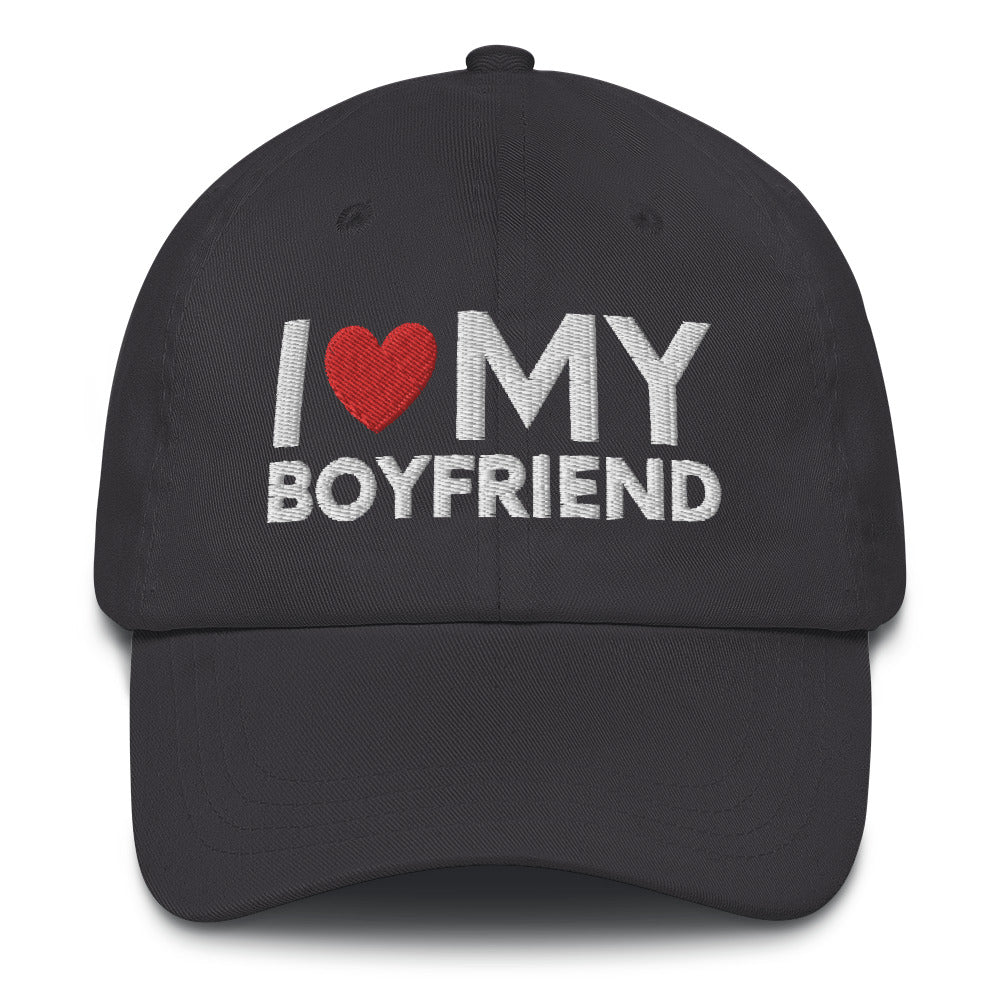 I Love My Boyfriend Hat, Boyfriend, Love, Love My Boyfriend, Boyfriend Cap, Valentine Hat, Anniversary Gift, Relationship Status Hat